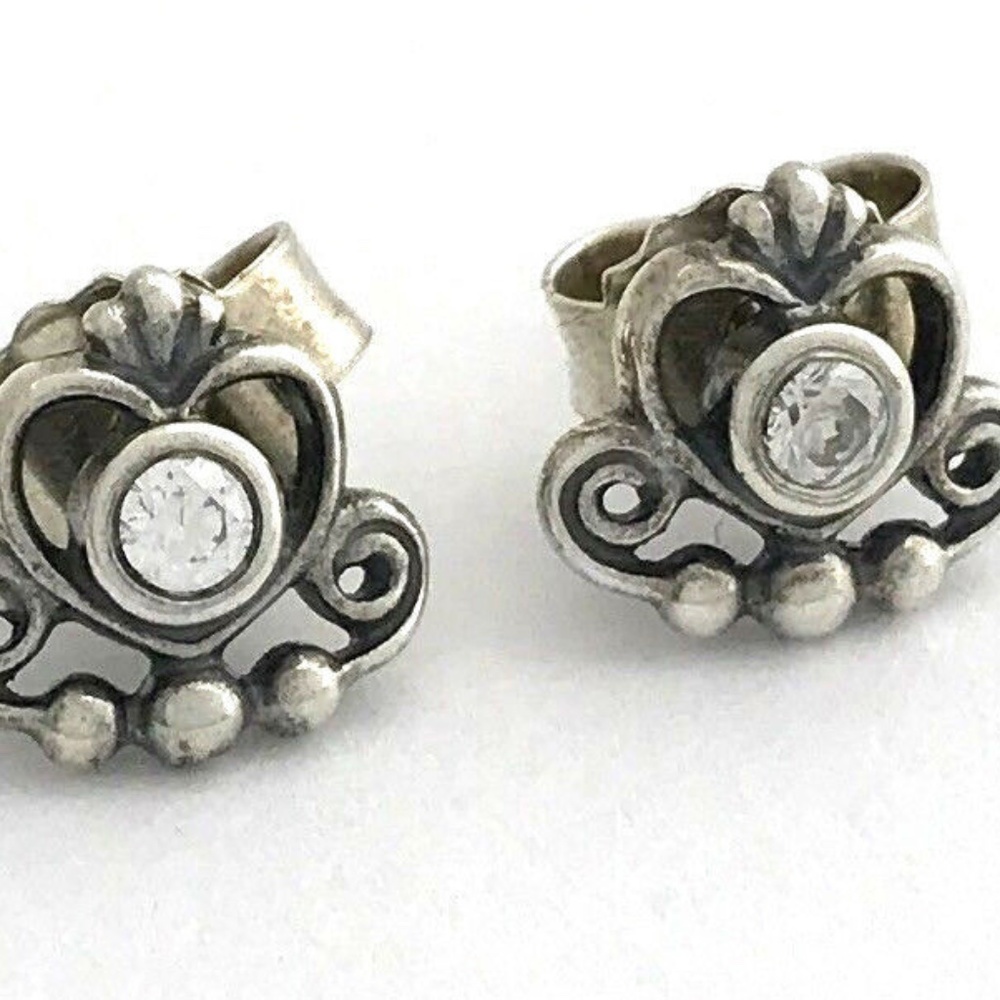 Pandora My Princess, Clear Cz Earrings